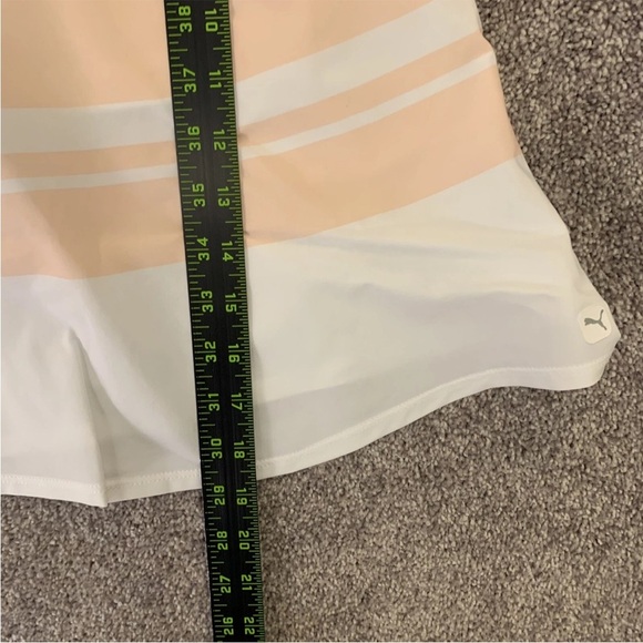 Puma Womens Powershape Skort Size XS Long Pink White Striped Golf Tennis NWT $75 - Picture 8 of 12